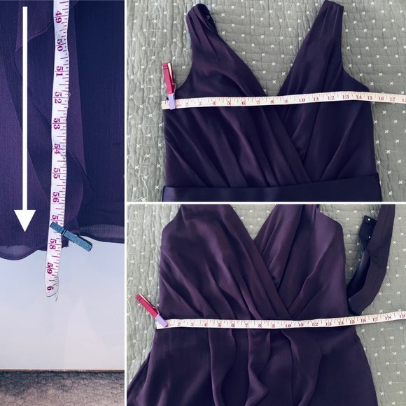 ✨💃👰🤵 White by Vera Wang V-Neck Wrapped Bodice Dress - Picture 12 of 16